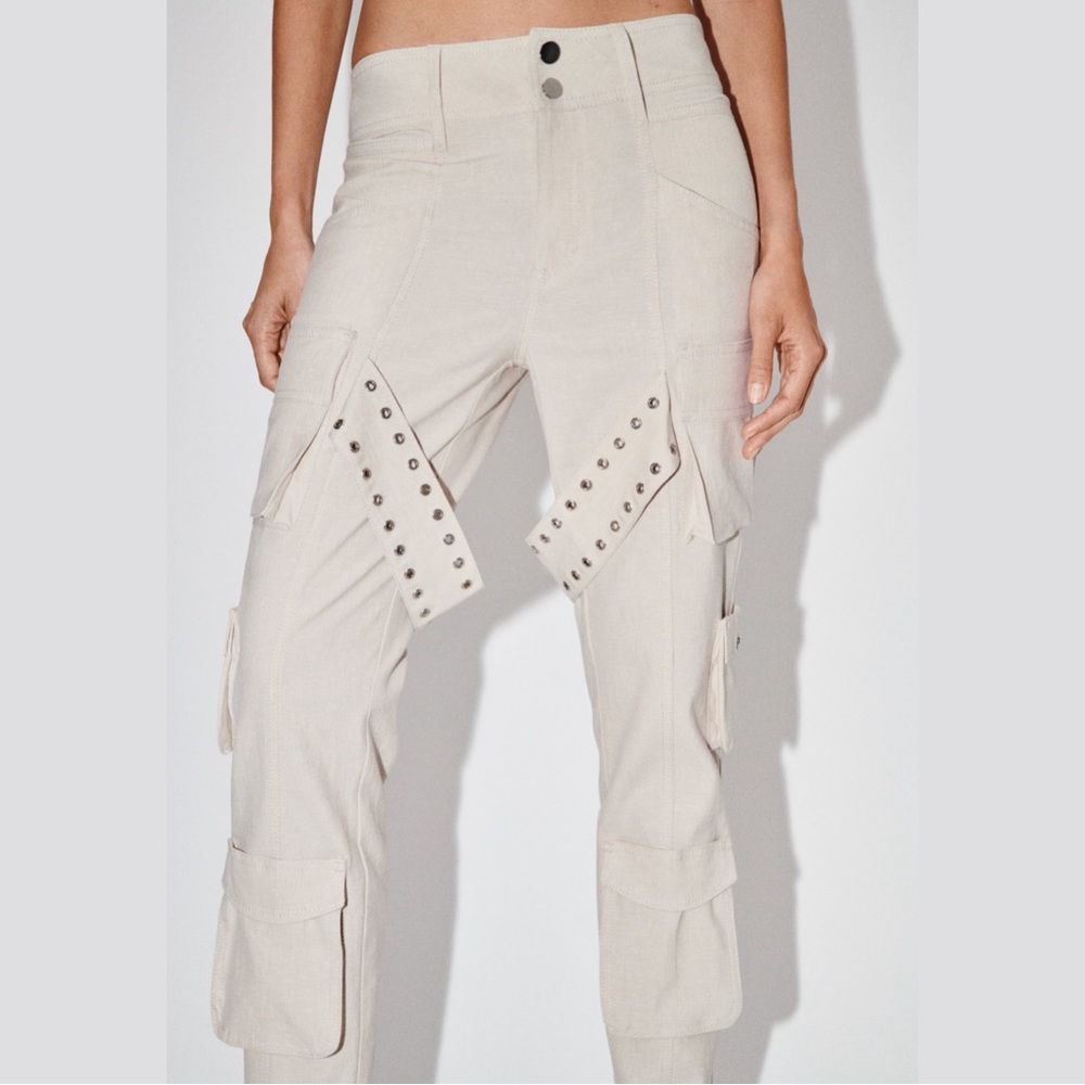 ZARA LINEN BLEND CARGO PANTS LIMITED EDITION SOLD OUT!